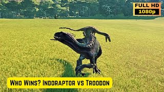 Who wins Indoraptor vs Troodon  Jurassic World Evolution [upl. by Nalro]