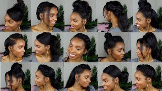 15 HAIRSTYLES FOR STRAIGHT NATURAL HAIR [upl. by Naltiak201]