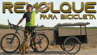 🛠️ REMOLQUE casero para BICICLETA con PLACA SOLAR y BATERÍA 12  VUELTA AL MUNDO 🌍 [upl. by Nuawtna]