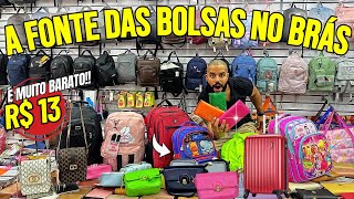 ACHEI A FÁBRICA DAS BOLSAS NO BRÁS BARATAS R1300 ATACADO MOCHILAS NO BRÁS FORNECEDOR DE BOLSAS [upl. by Bobseine]