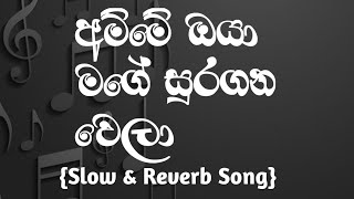 AMME OYA MAGE SURAGANA WELA අම්මේ ඔයා මගෙ සුරගන වෙලා Slow amp Reverb Song [upl. by Katerine]