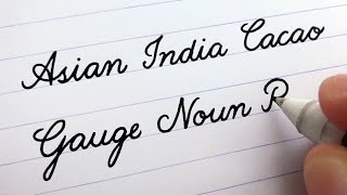 Cursive Writing  Words A to Z  For Beginners [upl. by Rossie]