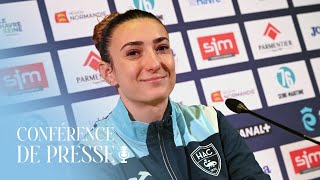 💬 Féminines  Avant HAC  Lyon interview dEva Kouache [upl. by Aidnac146]