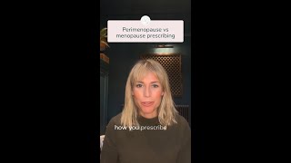 HRT in perimenopause vs menopause [upl. by Emolas]