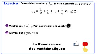 Suites de Cauchy  exercice avec corrigé [upl. by Arsi]