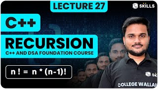 Recursion  Recursion concept and problems  Lecture 27  C and DSA Foundation course [upl. by Nats467]