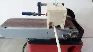 Making dowels with belt sander [upl. by Elleinnad]