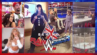 Behind UK  WWE Superstars Behind the Scenes in the UK Bayley Cody Rhodes and more [upl. by Smaj25]