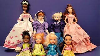 Fashion show  Elsa amp Anna toddlers amp their friends  Barbie dolls  dresses  gowns [upl. by Arod45]