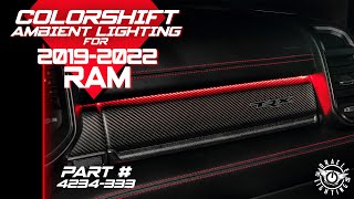 5th Gen RAM Interior Dash Ambient LED Lighting ColorSHIFT RGB Upgrade from ORACLE Lighting [upl. by Sibella]