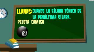 Palabras agudas llanas y esdrújulasLengua Cuarto de Primaria 9 añosAulaFacilcom [upl. by Lenoel]