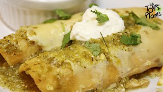 Vegan Enchiladas with Black Beans and Tomatillo Sauce  One Minute Recipes [upl. by Agustin]