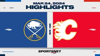 NHL Highlights  Sabres vs Flames  March 24 2024 [upl. by Itsym]