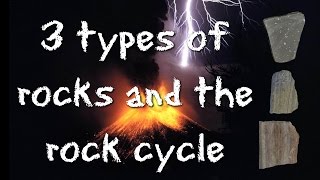 3 Types of Rocks and the Rock Cycle Igneous Sedimentary Metamorphic  FreeSchool [upl. by Babb]