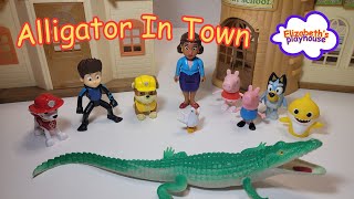 Paw Patrol help Alligator in Town [upl. by Barhos]