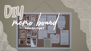 DIY MEMO BOARD  PIN BOARD  low budget [upl. by Ylrebme]