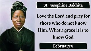 St Josephine Bakhita Canossian Sister Daily Saint February 8 [upl. by Eetnwahs717]