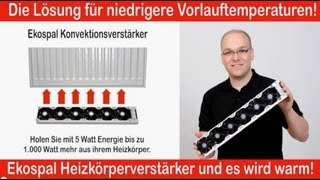 Energiesparen mit Ekospal Heizkörperverstärker bei niedriger Vorlauftemperatur HD [upl. by Eniowtna]