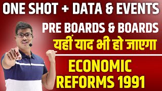 Economic Reforms 1991 LPG  One shot revision with all Dates Data amp events Class 12 Economics IED [upl. by Netneuq390]