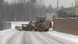 Deere 544J Plowing Snow [upl. by Drofnats]