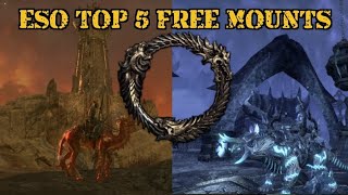 ESO top 5 free mounts [upl. by Coletta378]