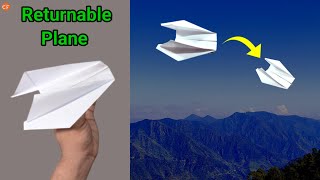 Origami Paper Plane  How To Make a Paper Returnable plane  DIY Origami Paper Airplane  Origami [upl. by Hatnamas]