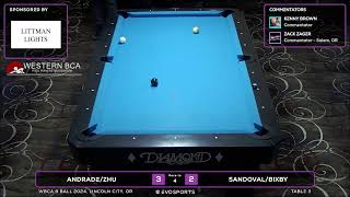 ANDRADEZHU vs SANDOVALBIXBY  WBCA 9 BALL 2024  TABLE 3  EvoSports [upl. by Carrelli680]