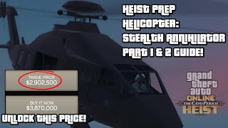 CAYO PERICO HEIST PREP quotHELICOPTER STEALTH ANNIHILATORquot APPROACH VEHICLE GUIDE GTA 5 ONLINE DLC [upl. by Ydahs]