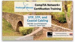 UTP STP and Coaxial Cabling  CompTIA Network N10005 31 [upl. by Enahc]