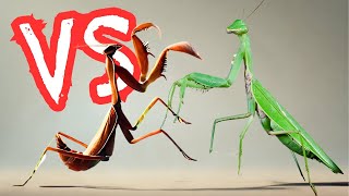 Who will win  Brown mantis vs green mantis [upl. by Flavius925]