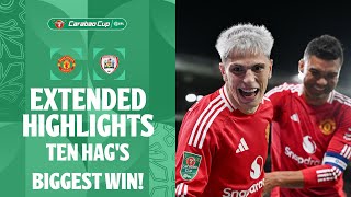 TEN HAGS BIGGEST WIN  Manchester United v Barnsley extended highlights [upl. by Ahtekal]