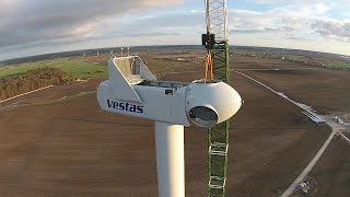 Building A Vestas Wind Turbine Filmed By A Drone [upl. by Asa77]