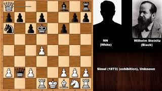 Using The King as a Fighting Piece NN vs Wilhelm Steinitz 1873 [upl. by Legna]