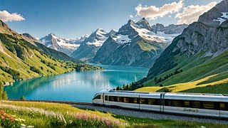 luzernlucerne to interlaken golden pass line  Panoramic train ride in Switzerland [upl. by Enitsyrk]