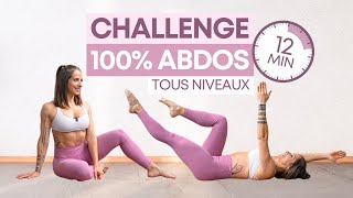 CHALLENGE PILATES 100 ABDOS  12 MIN  TOUS NIVEAUX [upl. by Ynottirb]