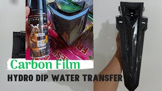 Carbon hydro dipping water transfer DIY RS150fi fender for beginners tutorial Procedure below [upl. by Niar]