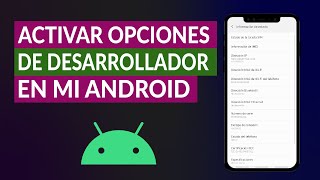 ¿Cómo Activar las Opciones de Desarrollador en mi Dispositivo Android [upl. by Aekerly]