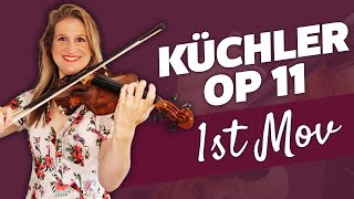 KÜCHLER Easy Violin Concertino op 11 G Major 1st Movement PLAY ALONG Tutorial [upl. by Papst]