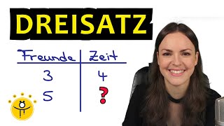 Antiproportionale Zuordnung DREISATZ – Beispiel Textaufgaben einfach erklärt [upl. by Eitac]