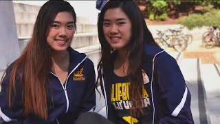 Twin sisters head to Paris Olympics to compete in badminton [upl. by Akcimat]