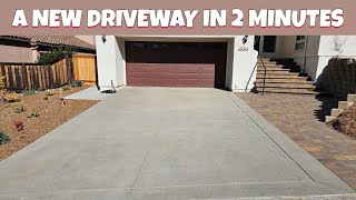 A New Concrete Driveway in 2 Minutes [upl. by Boone]