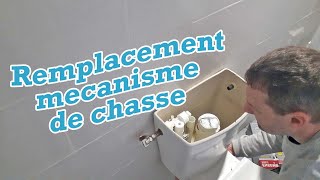 On remplace un mécanisme de chasse un robinet flotteur de WC 🚽 [upl. by Esilanna]