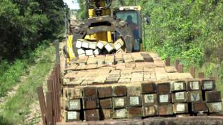 DESCARGA DE DORMENTES NA ESTRADA DE FERRO CARAJÁS  BRASIL [upl. by Mullac445]