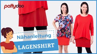 Nähanleitung für ein 2in1 Lagenshirt aus Jersey  ein schnell genähtes Wohlfühlteil [upl. by Gaylene]