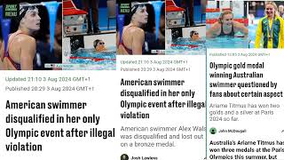 American swimmer disqualified in her only Olympic event after illegal violation [upl. by Hummel]