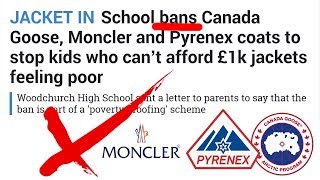 School BANS Canada Goose Moncler amp Pyrenex Jackets [upl. by Bartholemy]