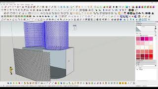 sketchup tutorial  create perforated screen for facade [upl. by Uoliram]