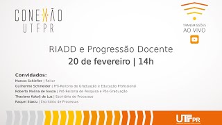 Conexão UTFPR  RIADD e Progressão Docente  200224 [upl. by Bartholemy]