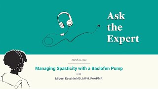 1003 Managing Spasticity with a Baclofen Pump [upl. by Ahtebbat]