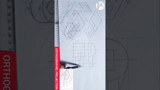 PLAN FRONT AND END ELEVATION OF A FIGURE IN ISOMETRIC INTO ORTHOGRAPHIC PROJECTION tdrawing [upl. by Lennor]